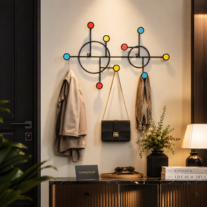 Luxury Nordic Geometric Wall Hook Rack for Entryway & Home Organization