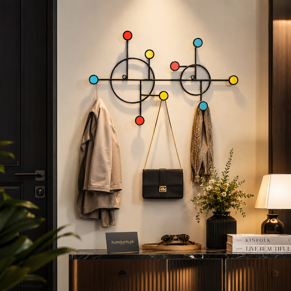 Luxury Nordic Geometric Wall Hook Rack for Entryway & Home Organization