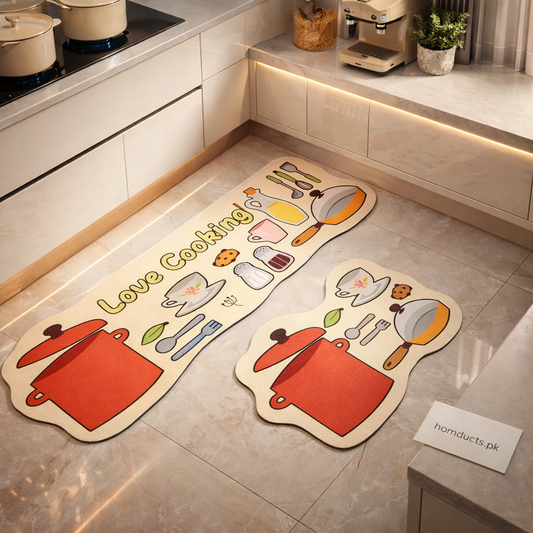 Premium Anti-Slip Kitchen Floor Mat Set – Absorbent Cooking Area Rug
