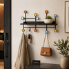 Luxury Modern Wall Shelf With Hooks & Key Holder Rack for Entryway Decor