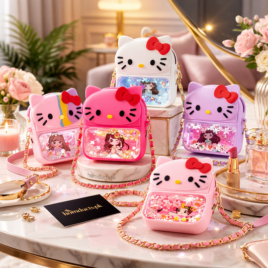 Cute Mini Cartoon Crossbody Bag for Kids – Glitter Window Shoulder Pouch