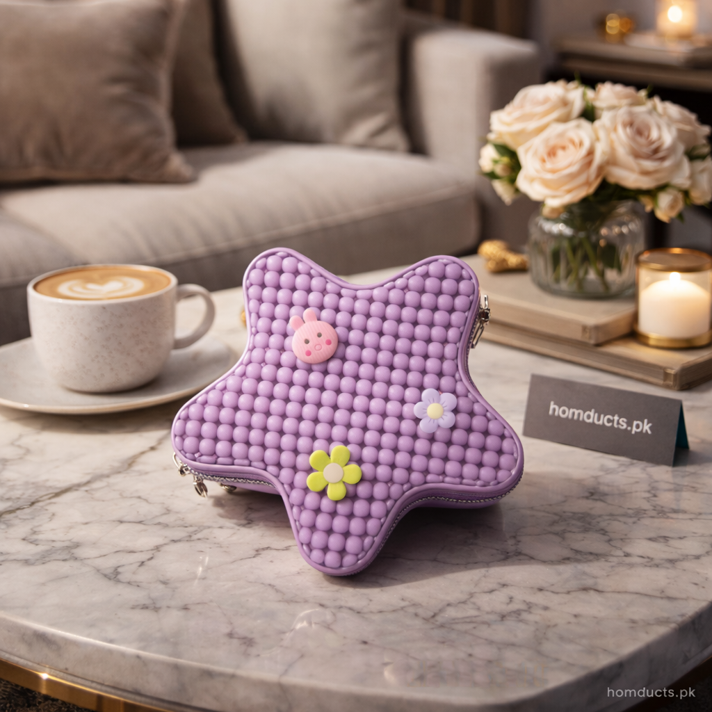 Cute Star Beaded Mini Pouch – Stylish Coin & Accessories Organizer