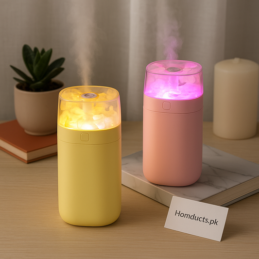 AromaGlow Portable Humidifier with LED Night Light – Mist Diffuser for Home & Office