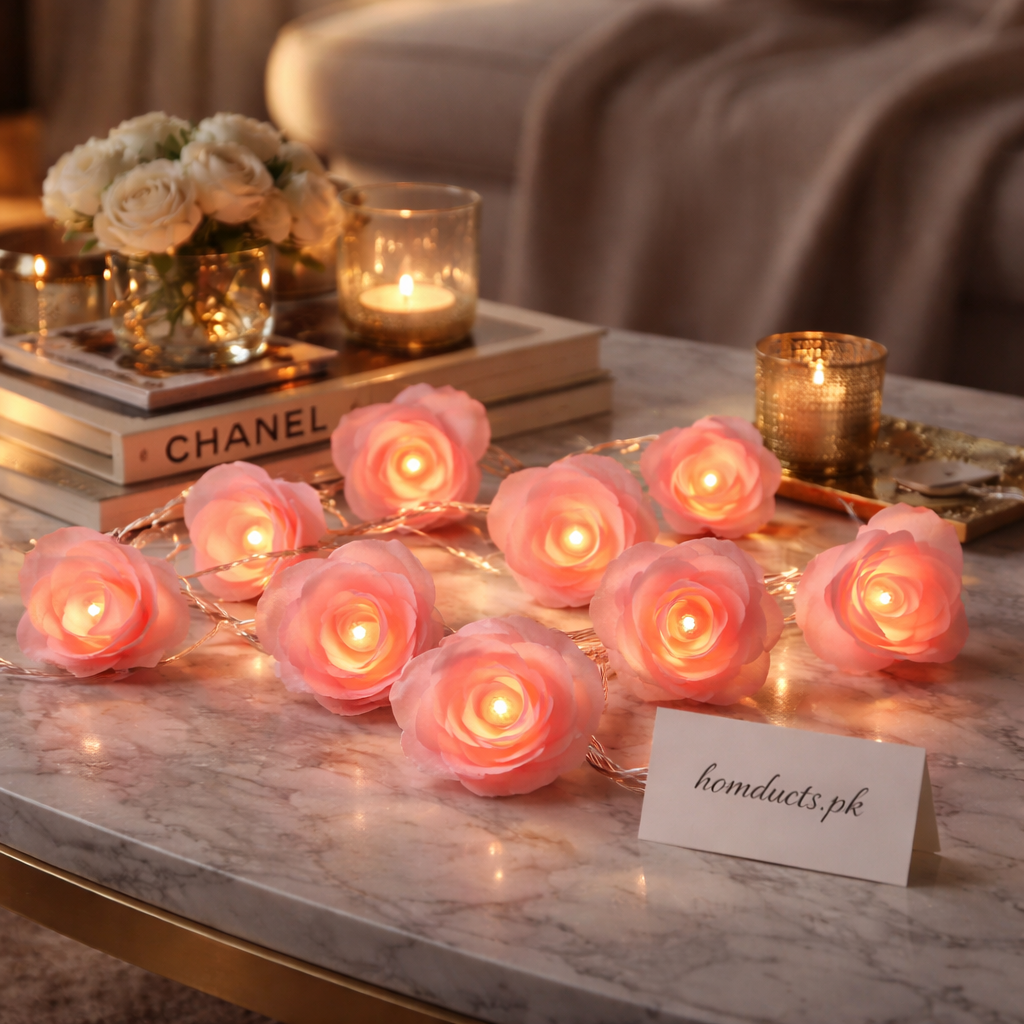 Elegant Rose Fairy String Lights – Decorative Floral LED Garland for Home & Events