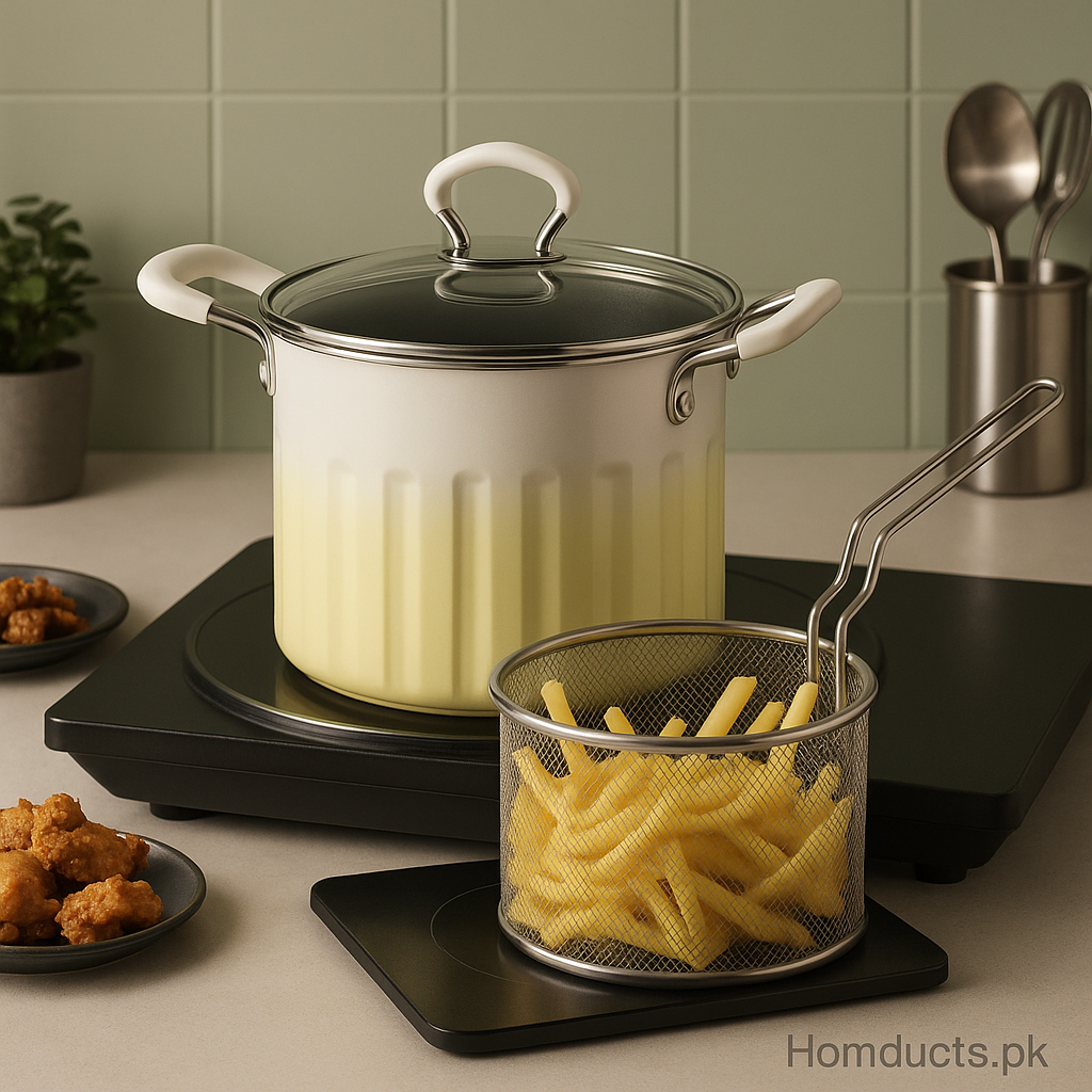 3 Litre Deep Frying Pot With Strainer