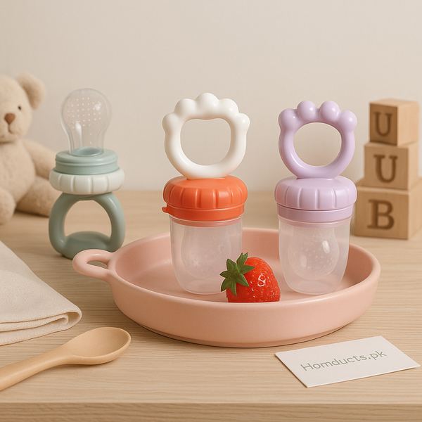 Baby Fruit Feeder & Teether – Safe Silicone Food Nibbler for Infants