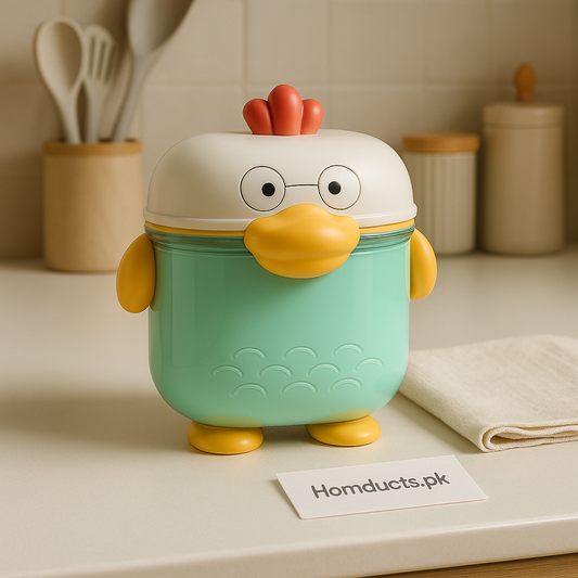 Cute Chicken Baby Milk Powder Storage Container – 500ml Airtight Food Jar for Kids | Homducts.pk