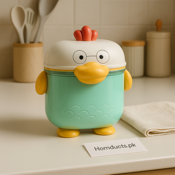 Cute Chicken Baby Milk Powder Storage Container – 500ml Airtight Food Jar for Kids | Homducts.pk