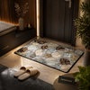 Luxury Stone Pattern Anti-Slip Entrance Floor Mat for Modern Home & Bathroom Decor