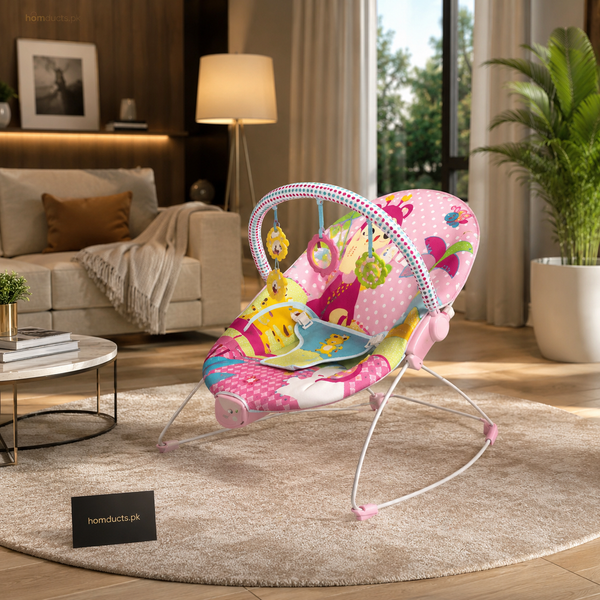 Luxury Musical Baby Bouncer Chair With Hanging Toys & Soothing Vibrations For Newborns And Infants
