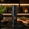 Premium Electric Salt & Pepper Grinder with Adjustable Grinding Settings – Modern Kitchen Spice Mill for Fine & Coarse Seasoning