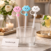 Cute Cloud Reusable Straw Cover Set – Hygienic Silicone Straw Toppers for Kids & Adults