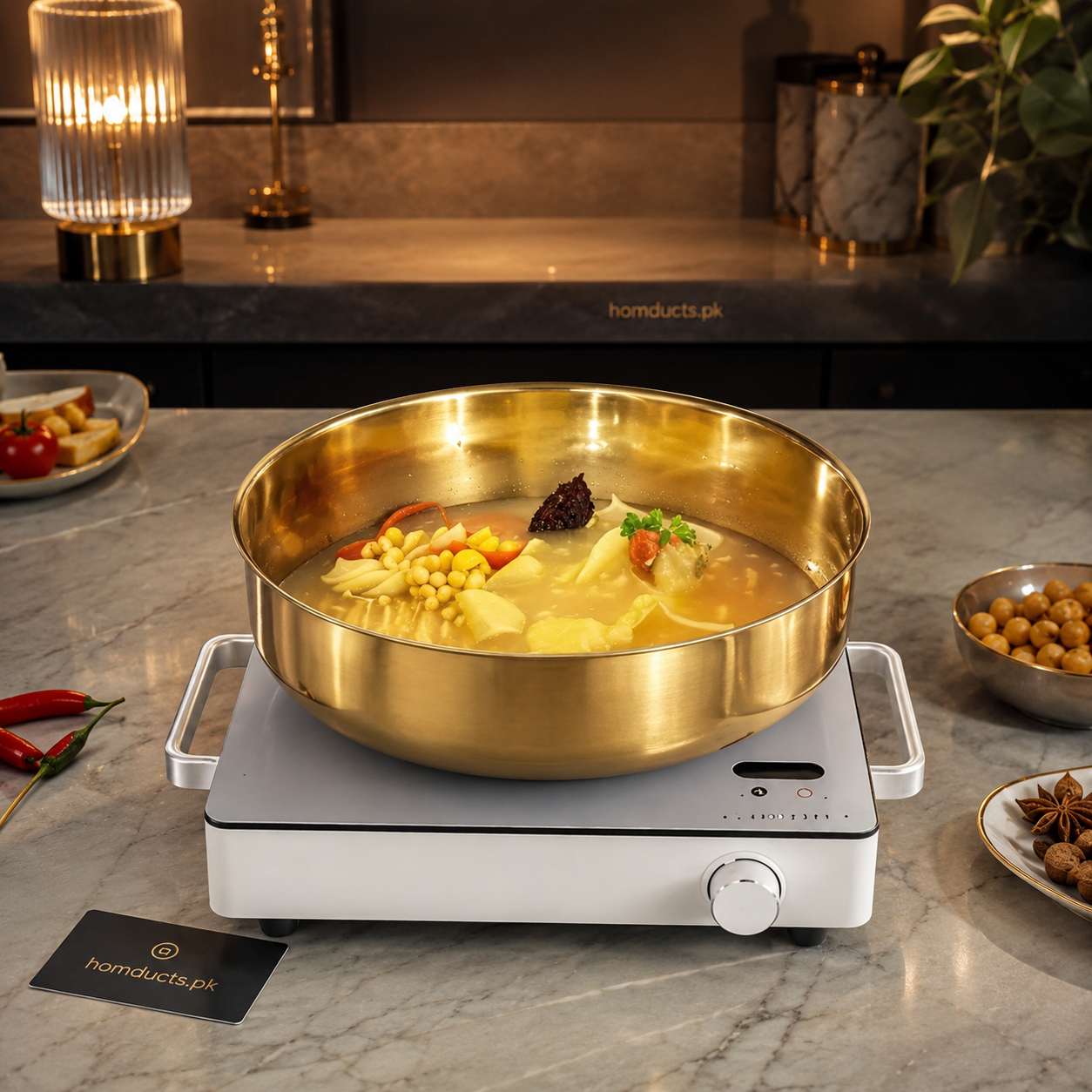 Premium Gold Stainless Steel Food Storage Bowl with Transparent Airtight Lid – Multipurpose Kitchen Serving Container