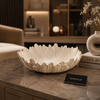 Luxury Floral Resin Decorative Bowl for Dining Table & Coffee Table Modern Home Décor Serving Tray Centerpiece