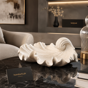 Luxury Ocean Wave Resin Decorative Bowl Tray – Premium Modern Centerpiece Organizer for Coffee Table, Console & Home Decor