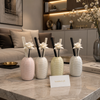Luxury Ceramic Flower Reed Diffuser Vase Set – Elegant Home Fragrance Decorative Aroma Diffuser Bottle 1 PC