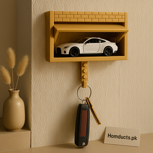 Mini Garage Key Holder With Car Model – Wall Mounted Key Organizer for Home & Office