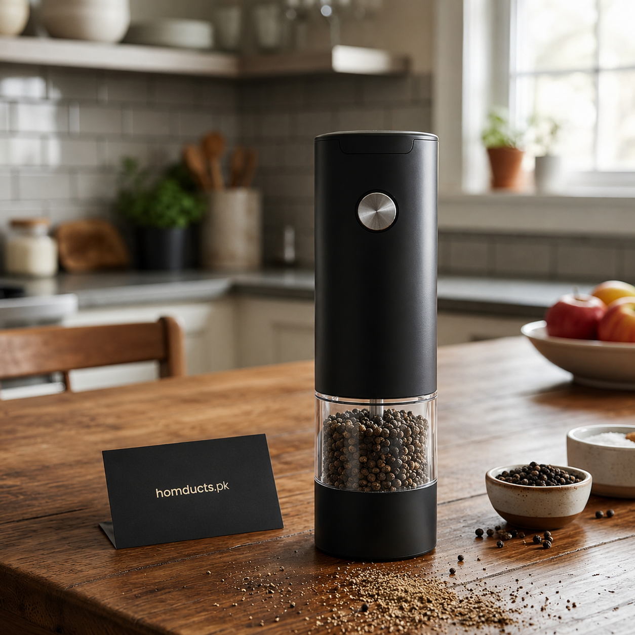 Premium Rechargeable Electric Salt & Pepper Grinder – Automatic Stainless Steel Spice Mill with Adjustable Coarseness for Kitchen & Dining
