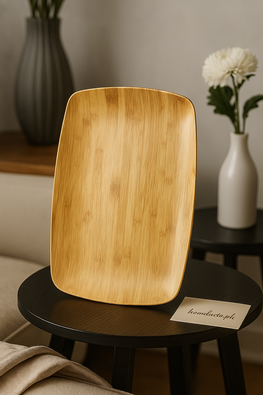 Melamine Bamboo Serving Tray – Premium Rectangular Food Platter