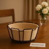 Premium Rope Woven Storage Basket with Metal Frame – Modern Rustic Organizer