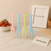 Premium Pastel Fruit Forks – Pack of 40 Pcs | Reusable Mini Dessert & Snack Picks
