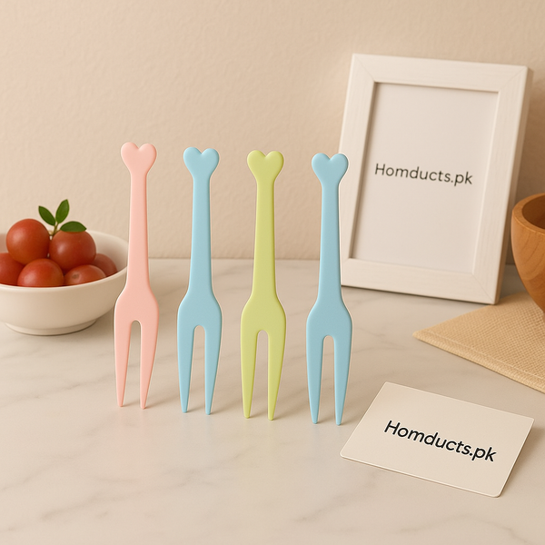 Premium Pastel Fruit Forks – Pack of 40 Pcs | Reusable Mini Dessert & Snack Picks
