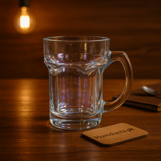 Premium Iridescent Crystal Glass Mug – Heavy Base | Luxury Drinking Mug for Hot & Cold Beverages