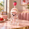 Viral Bearista Cup with Strawberry Straw & Cap Lid – Cute Bear-Shaped Tumbler