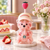 Viral Bearista Cup with Strawberry Straw & Cap Lid – Cute Bear-Shaped Tumbler