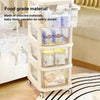 4 Tier Rolling Storage Organizer Cabinet with Transparent Drawers & Wheels | Multipurpose Plastic Storage Rack