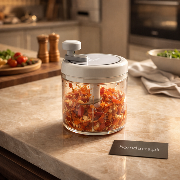 Premium Manual Food Chopper – Hand Press Vegetable & Garlic Chopper (1 Pc)