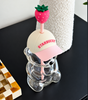 Viral Bearista Cup with Strawberry Straw & Cap Lid – Cute Bear-Shaped Tumbler