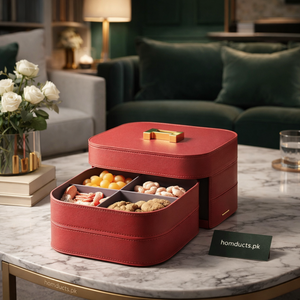 Luxury Multi-Compartment Snack Organizer Box with Lid