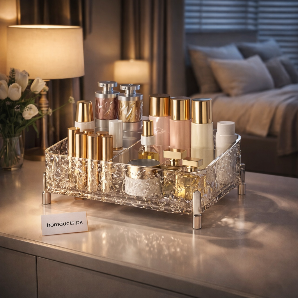 Desktop Acrylic Glacier Style Makeup Organizer