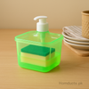 Transparent Soap Dispenser with Built-In Pump & Sponge Holder – Premium Kitchen Sink Organizer