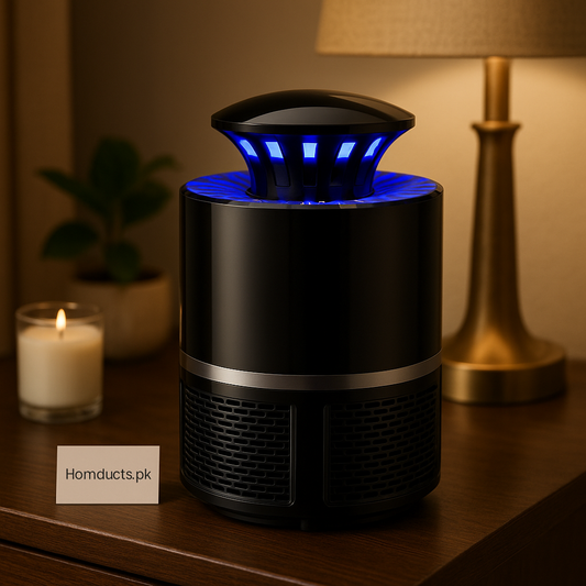 Premium Mosquito Killer Lamp – Silent Suction Trap with UV Light Attractant (USB Powered)