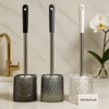 Luxury Crystal Textured Toilet Brush with Premium Holder – 1 Pc | Modern Bathroom Cleaning Set