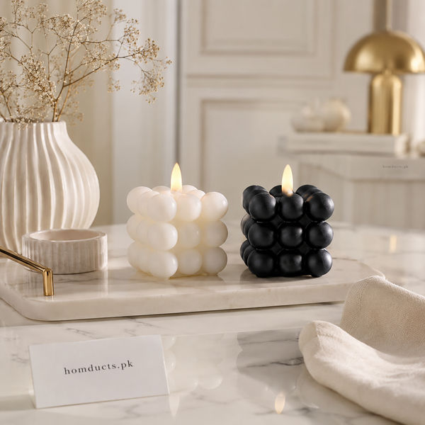 Luxury Bubble Cube Candle – Premium Decorative Aesthetic Candle for Home & Gifting