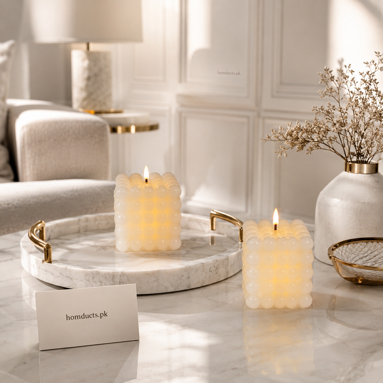 Luxury Bubble Cube Candle – Premium Decorative Aesthetic Candle for Home & Gifting