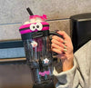 Cartoon Character Mega Tumbler With Straw & Handle – 1280ml | Cute Jumbo Drinking Cup for Kids & Adults | Homducts.pk
