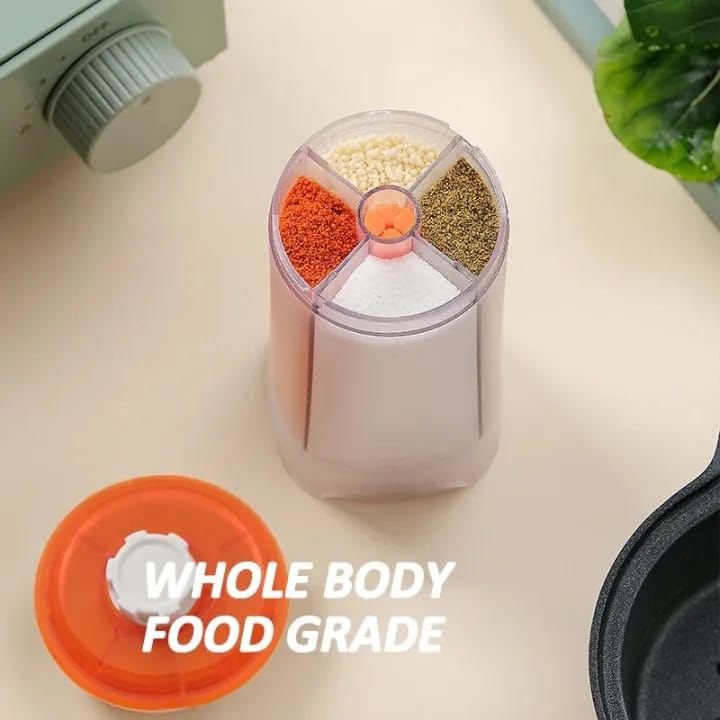 One-Click Smart Seasoning Dispenser – Easy Press Spice & Grain Container (Kitchen Storage Jar)