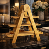 3-Tier Bamboo Display Shelf Stand – Multi-Purpose Kitchen & Countertop Organizer