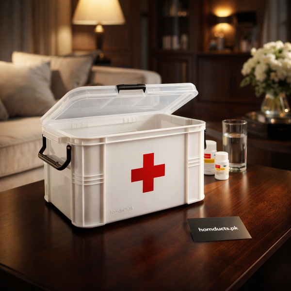 Portable First Aid Storage Organizer Box with Handle