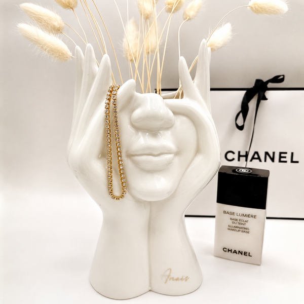 Face Planter Vase – Modern Abstract Hand Sculpture Flower Pot for Home & Office Decor