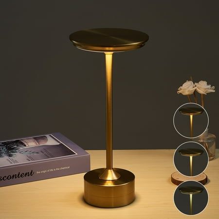 Premium LED Touch Table Lamp – Modern Rechargeable Metal Desk & Bedside Lamp