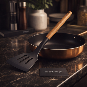 Premium Non-Stick Kitchen Spatula with Wooden Handle – Heat Resistant Cooking Turner