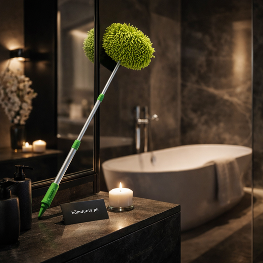 Premium Extendable Microfiber Ceiling & Fan Duster – Telescopic Long Handle Cleaning Brush