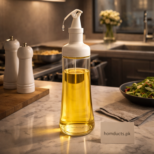 Premium Glass Oil Dispenser Bottle with Easy-Pour Pump for Kitchen