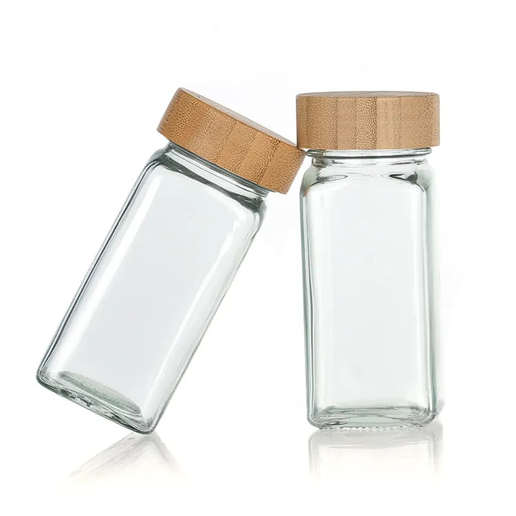 Premium Glass Storage Jar with Bamboo Lid – Airtight Kitchen Organizer Container