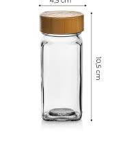 Premium Glass Storage Jar with Bamboo Lid – Airtight Kitchen Organizer Container